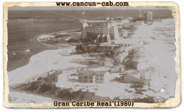 Hotels at Cancun in 1980.